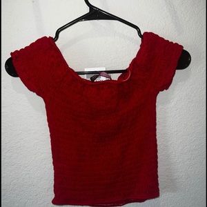 Brandy Melville red off the shoulder shirt